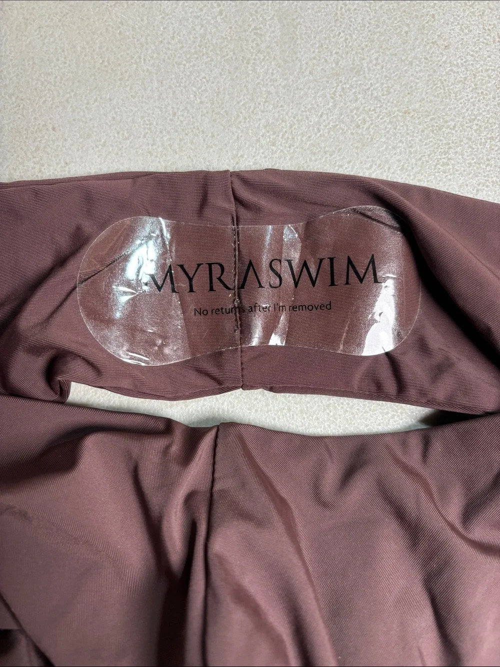 MYRASWIM Women’s One-Piece Swimsuit in Chocolate and Cream